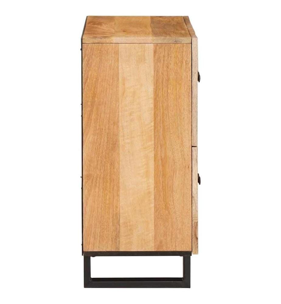 Buffet avec porte Marron 60 x 33 x 75 cm Bois de mangue massif