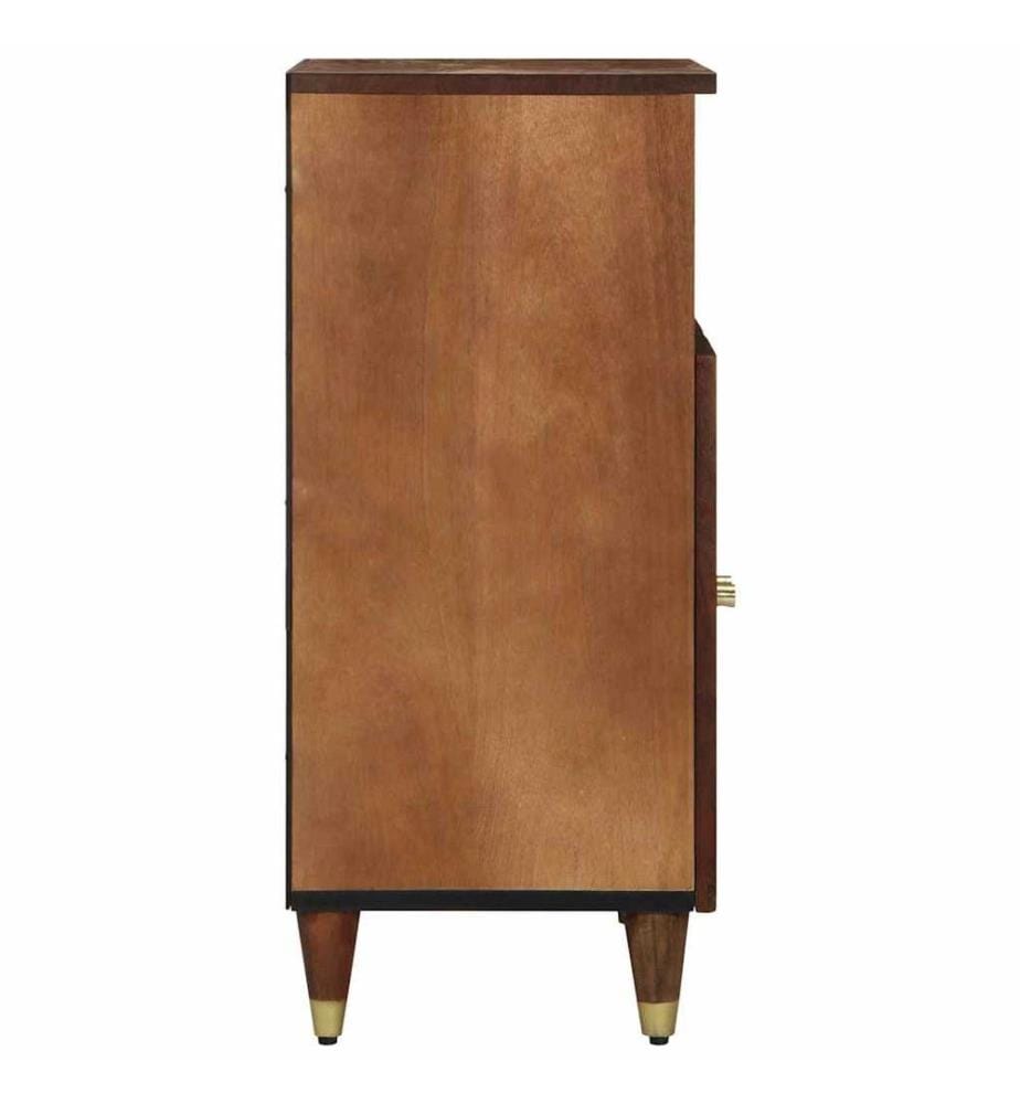 Buffet avec porte Marron 60 x 33 x 75 cm Bois de mangue massif