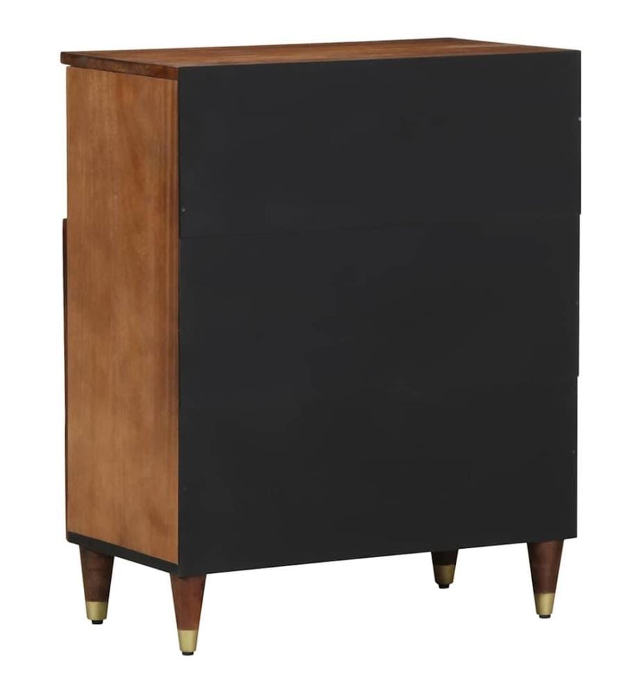 Buffet avec porte Marron 60 x 33 x 75 cm Bois de mangue massif