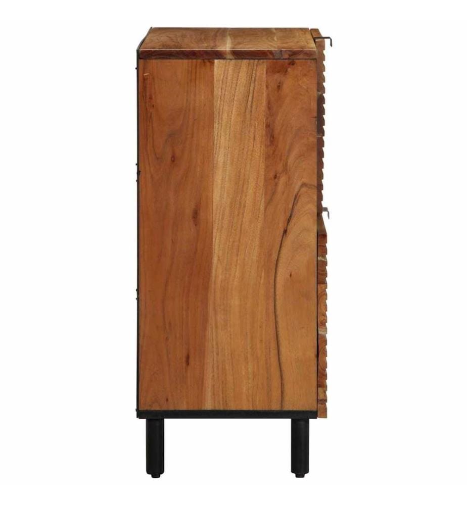 Sideboard mit Regal Braun 80 x 33 x 75 cm Massivholz Mango