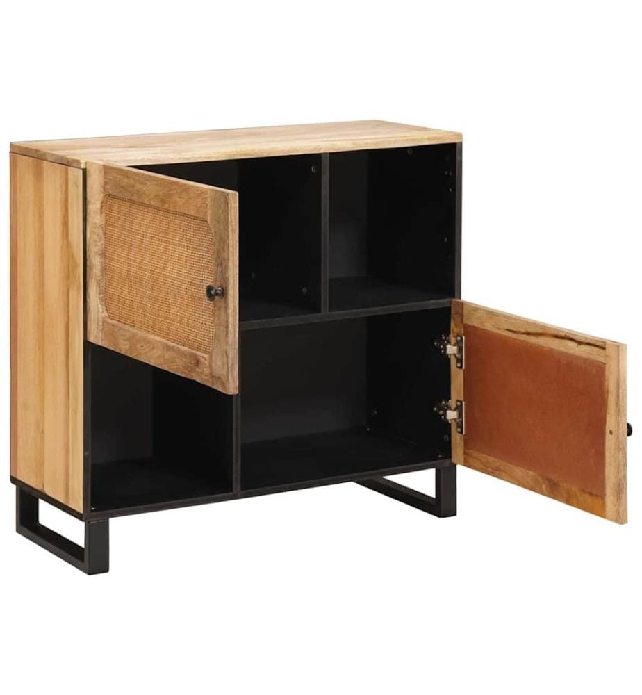 Buffet avec porte Marron 80 x 33 x 75 cm Bois de mangue massif