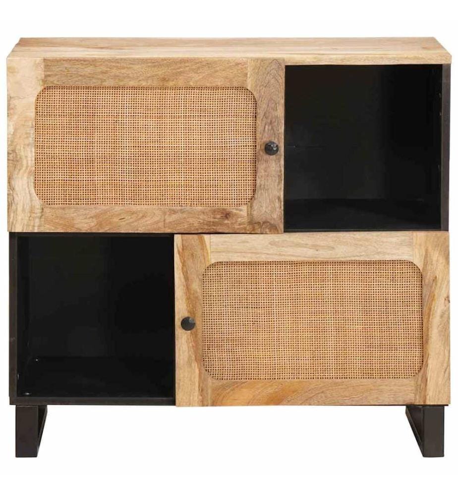 Buffet avec porte Marron 80 x 33 x 75 cm Bois de mangue massif