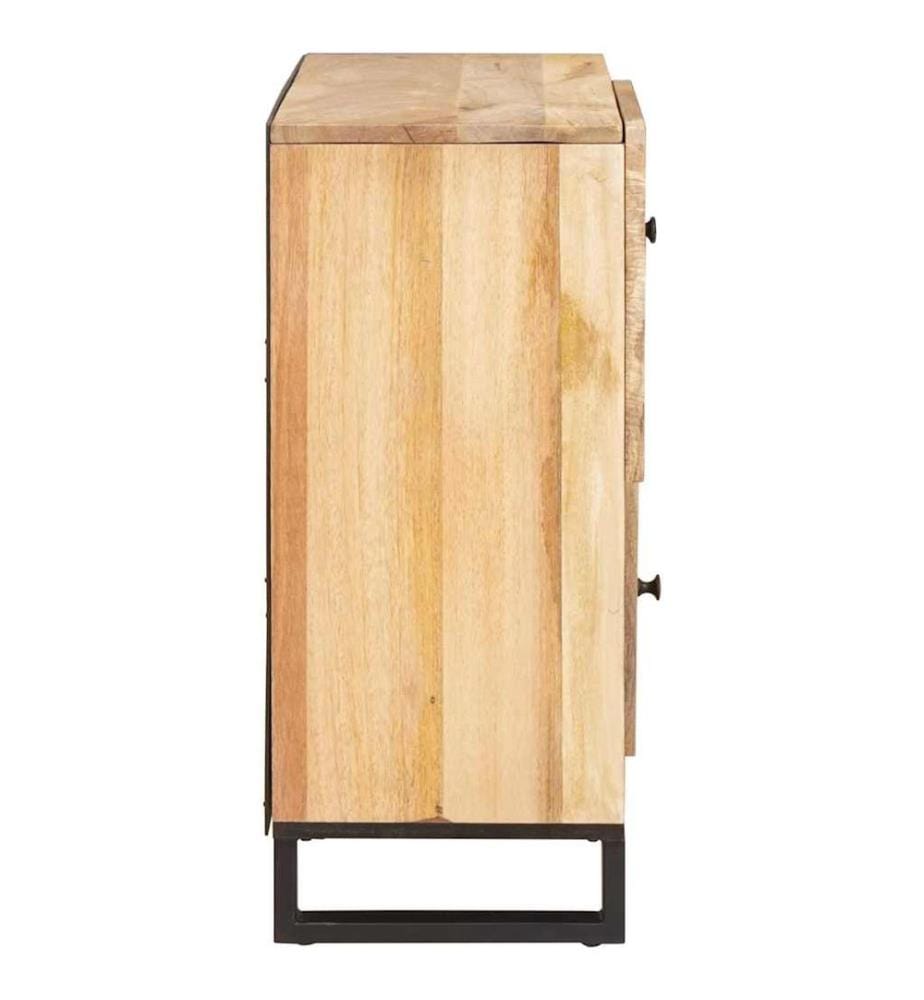 Buffet avec porte Marron 80 x 33 x 75 cm Bois de mangue massif