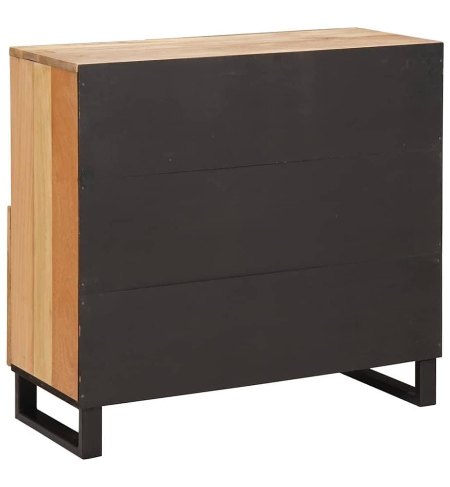 Buffet avec porte Marron 80 x 33 x 75 cm Bois de mangue massif