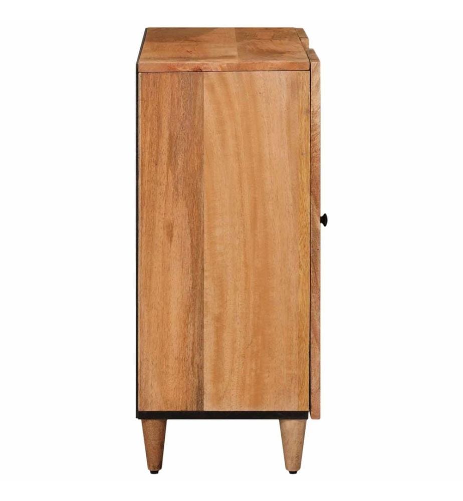 Sideboard mit Regal Natur 90 x 33 x 75 cm Massivholz Mango