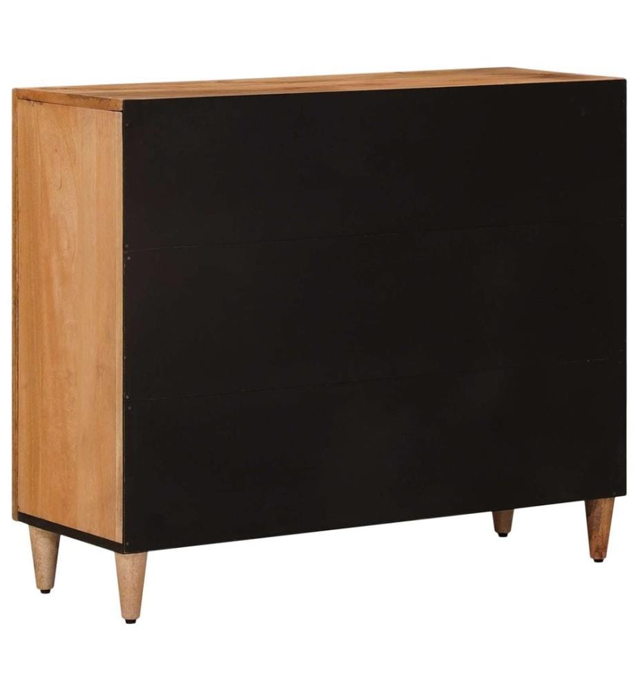 Sideboard mit Regal Natur 90 x 33 x 75 cm Massivholz Mango