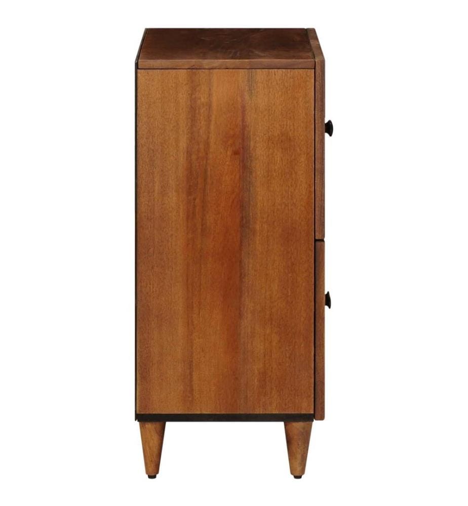 Buffet avec porte Noyer 60 x 33 x 75 cm Bois de mangue massif
