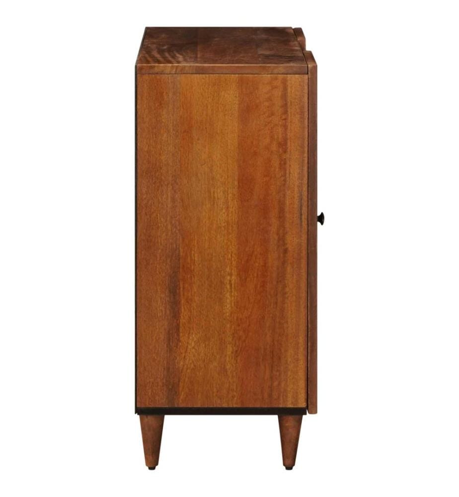 Sideboard mit Regal Walnuss 90 x 33,5 x 75 cm Massivholz Mango