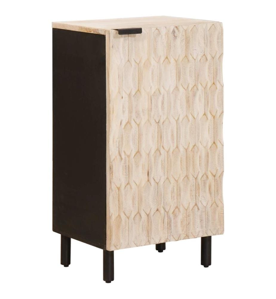 Buffet avec stockage Finition Lavage Blanc 40 x 33 x 75 cm