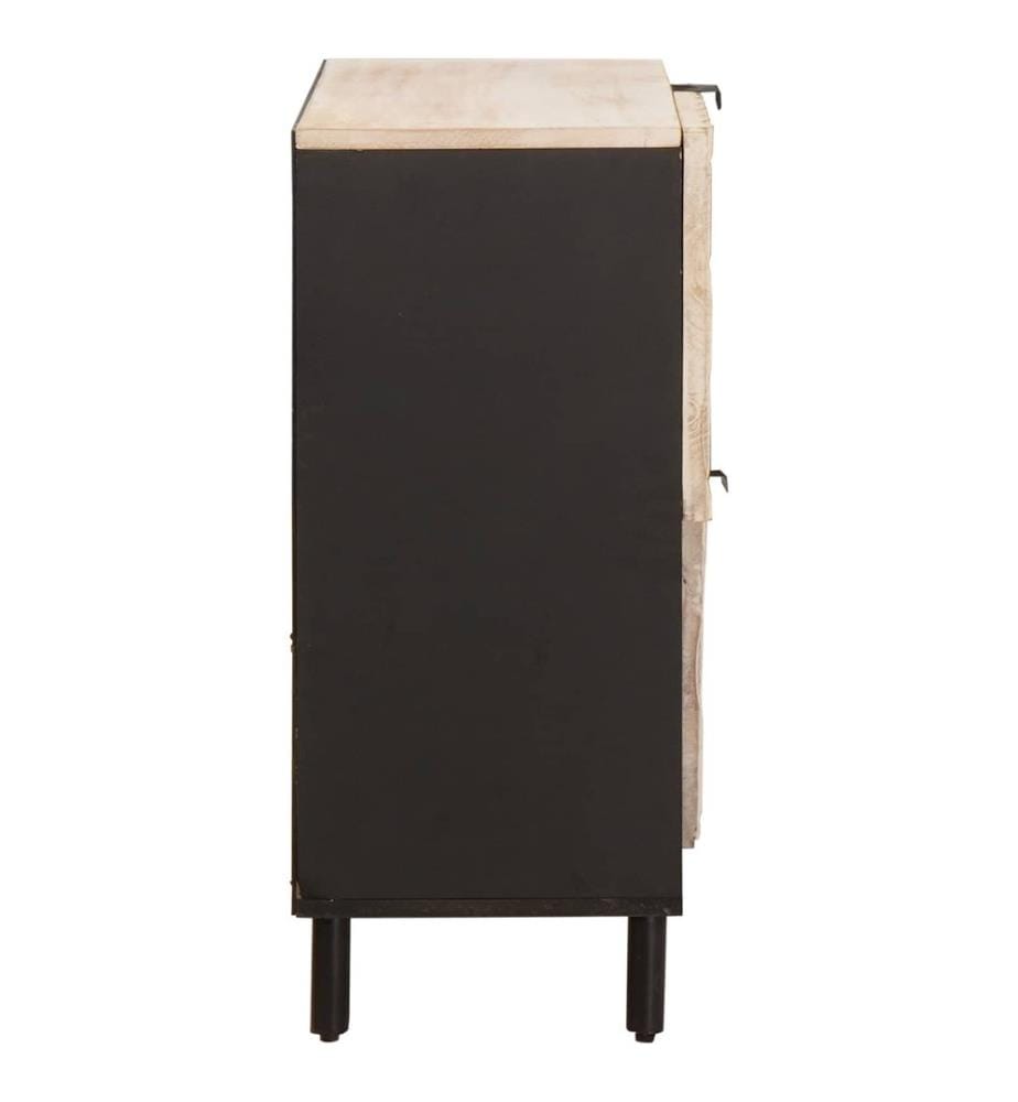Buffet avec stockage Finition Lavage Blanc 80 x 33 x 75 cm