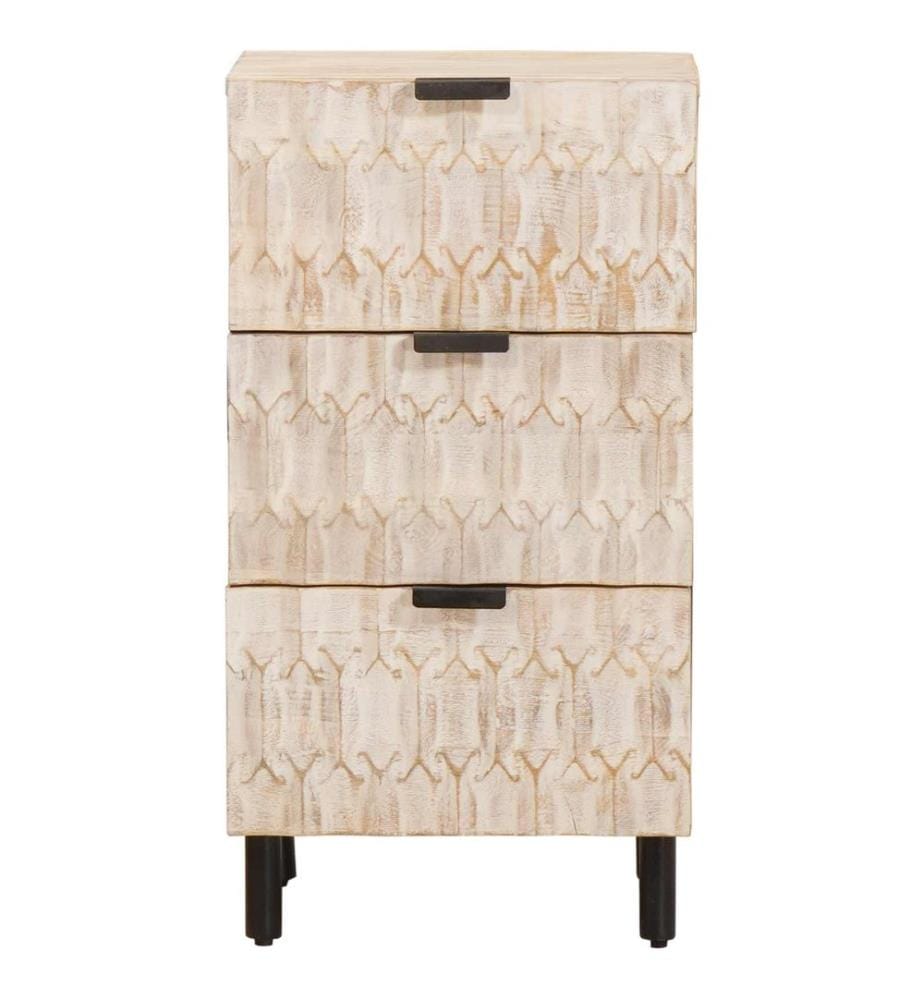 Buffet avec tiroir Finition Lavage Blanc 40 x 33 x 75 cm