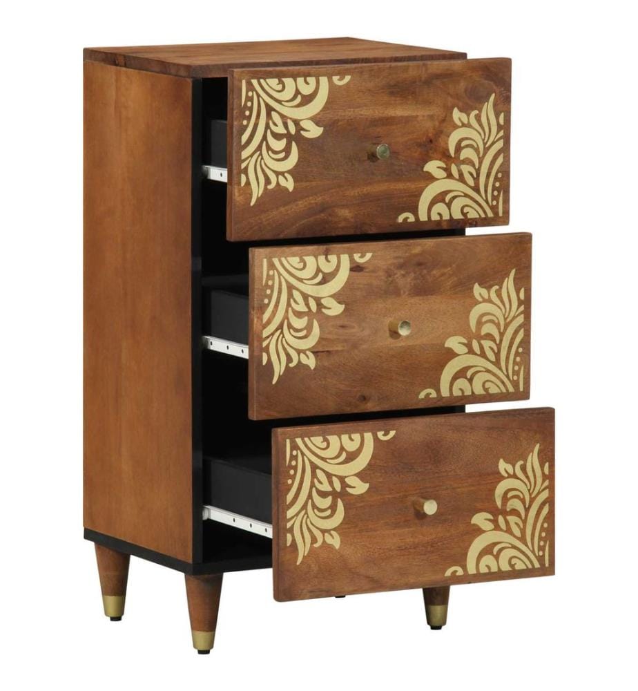 Buffet avec tiroir Marron 40 x 33 x 75 cm Bois de mangue massif