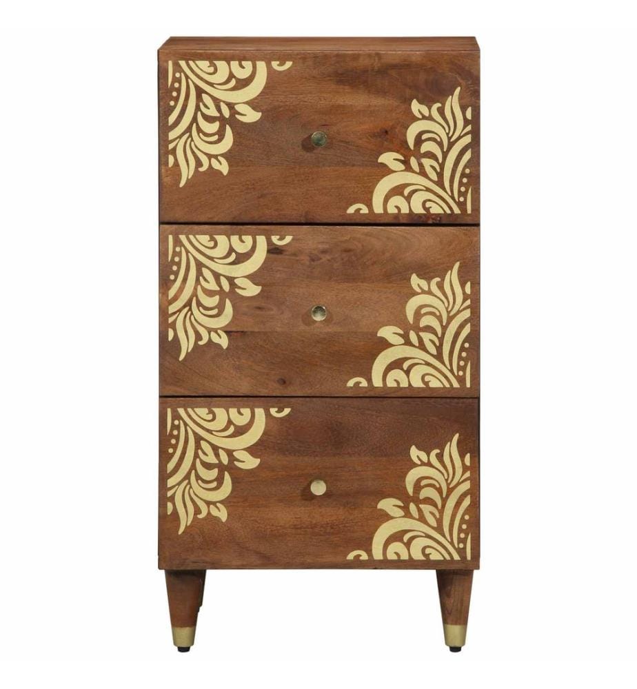 Buffet avec tiroir Marron 40 x 33 x 75 cm Bois de mangue massif