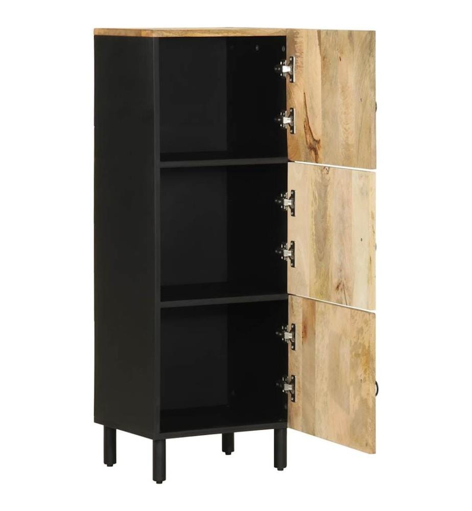 Buffet haut 40x33,5x110 cm bois de manguier brut massif