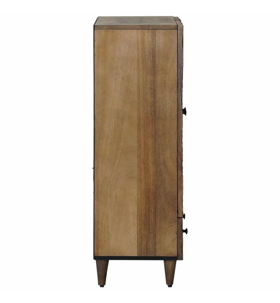 Hochschrank mit Regal Braun 60 x 33,5 x 100 cm Massivholz Mango