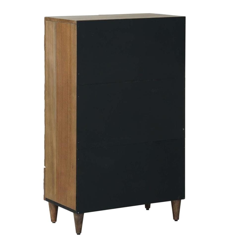 Hochschrank mit Regal Braun 60 x 33,5 x 100 cm Massivholz Mango
