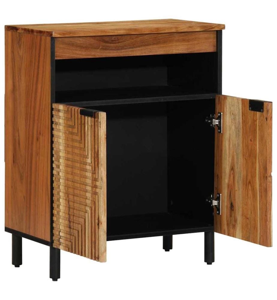 Sideboard mit Regal Braun 60 x 33,5 x 75 cm Massivholz Mango