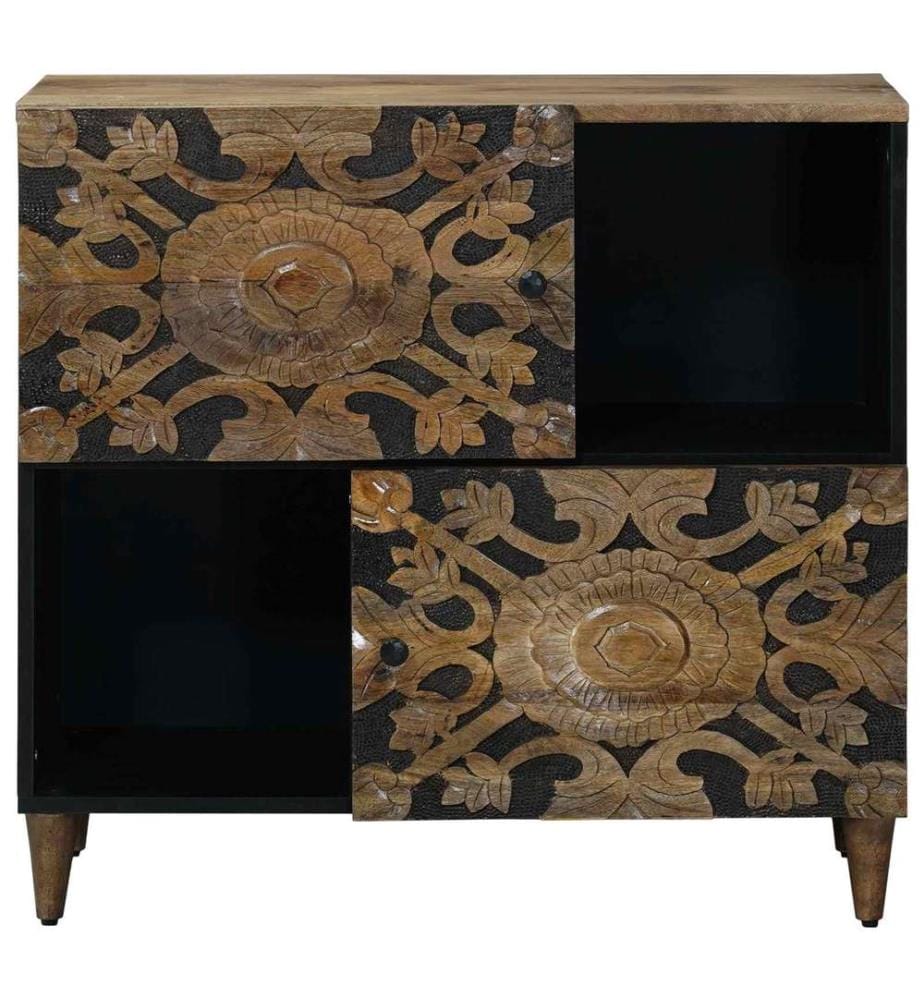 Buffet Marron 80 x 33,5 x 75 cm Bois de mangue massif