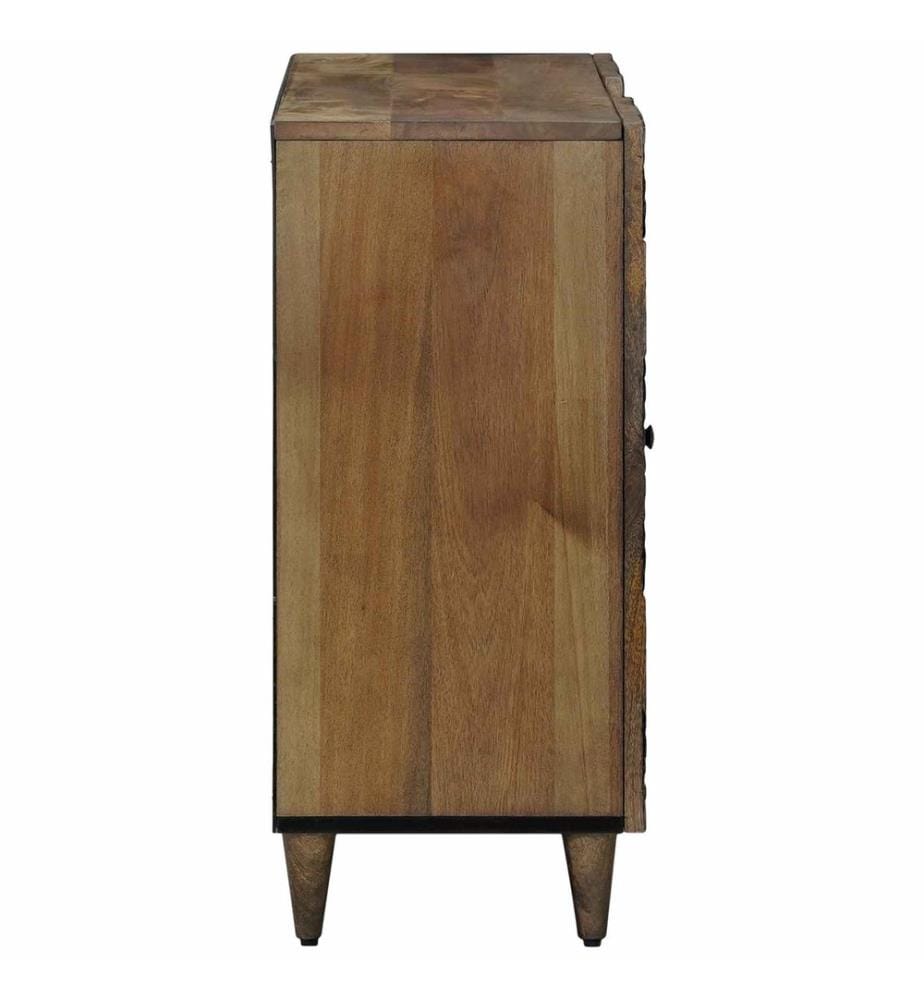 Sideboard mit Regal Braun 90 x 33,5 x 75 cm Massivholz Mango