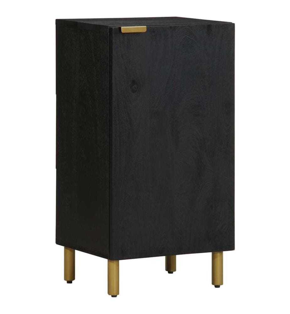 Buffet noir 40x33x75 cm bois d'ingénierie