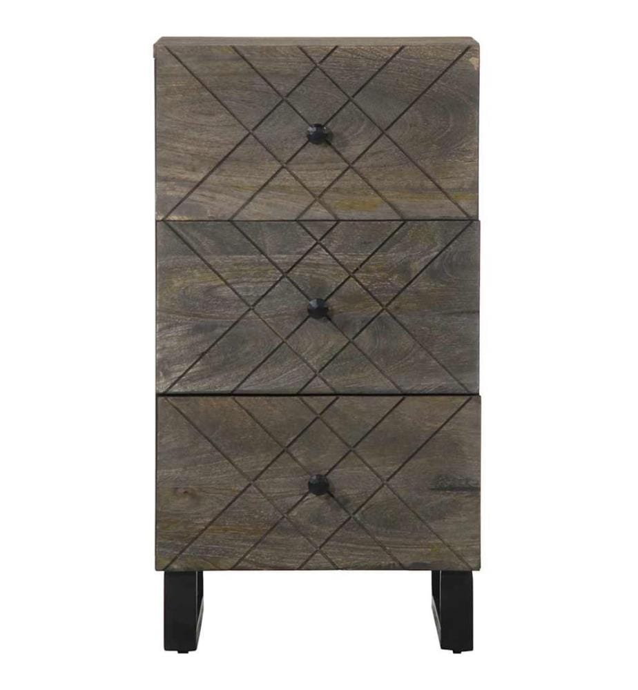 Buffet noir 40x33x75 cm bois massif de manguier