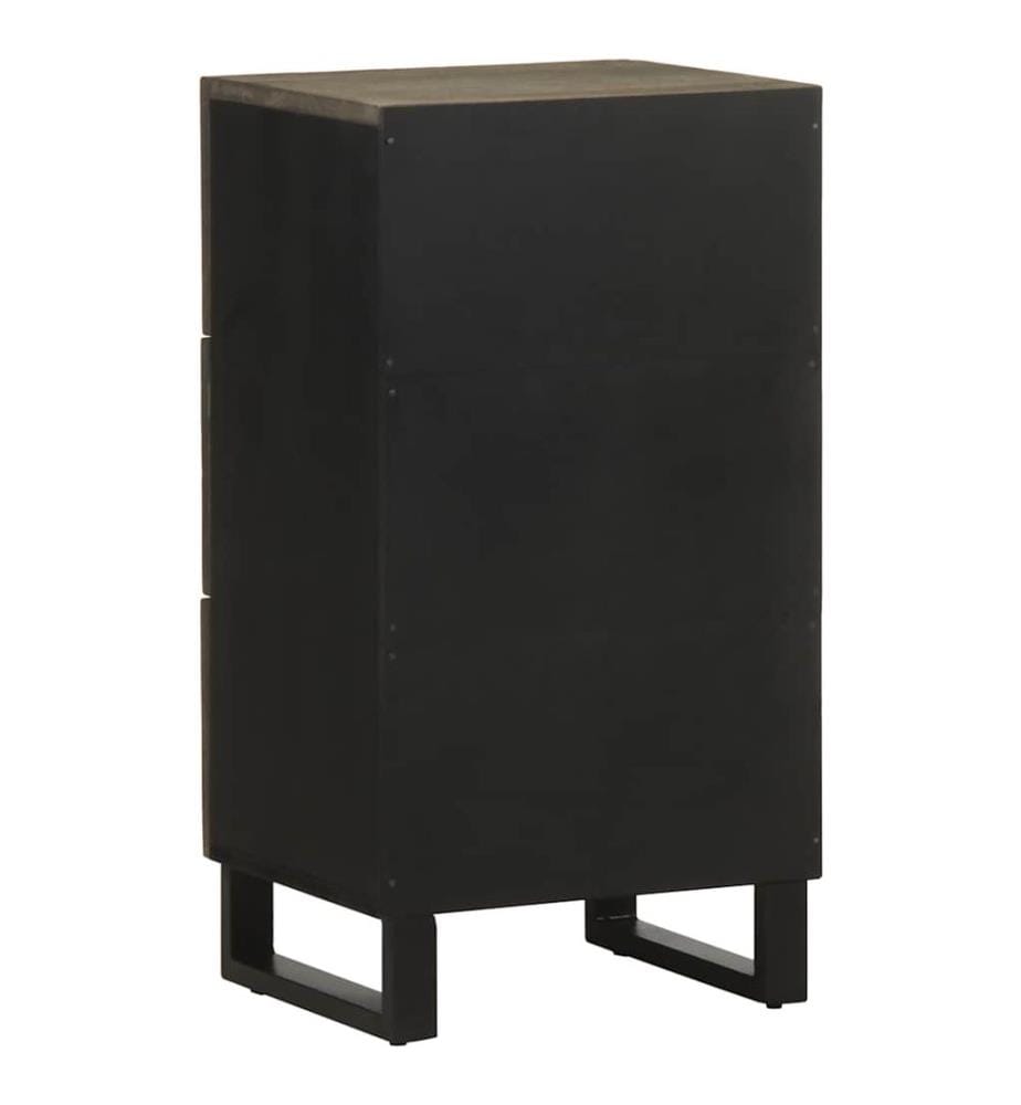 Buffet noir 40x33x75 cm bois massif de manguier