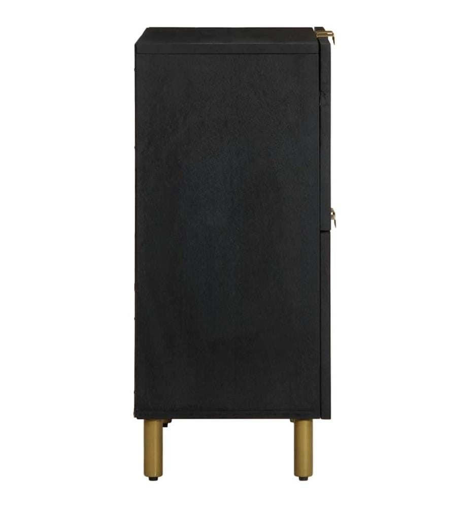 Buffet noir 60x33x75 cm bois d'ingénierie