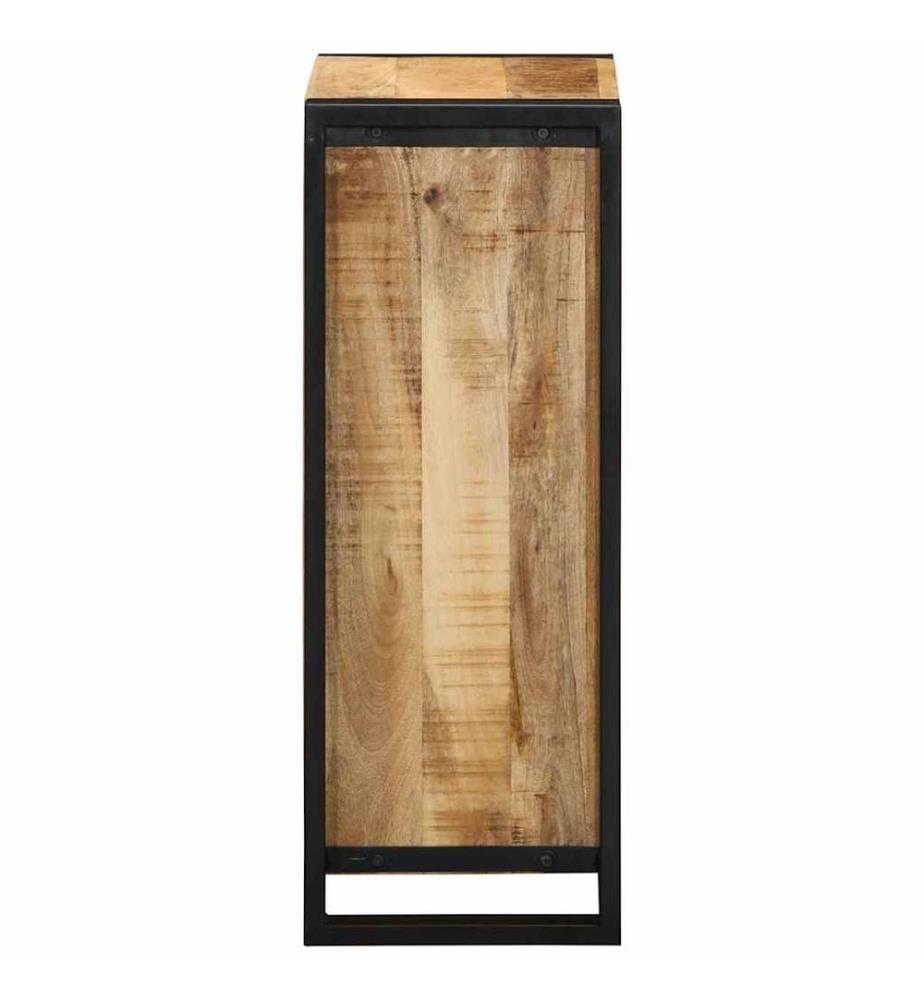 Nachttisch mit Regal Braun 40 x 30 x 80 cm Massivholz Mango