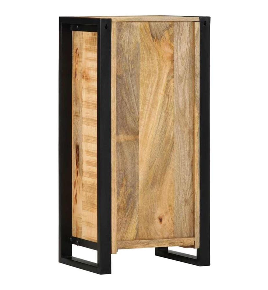 Nachttisch mit Regal Braun 40 x 30 x 80 cm Massivholz Mango