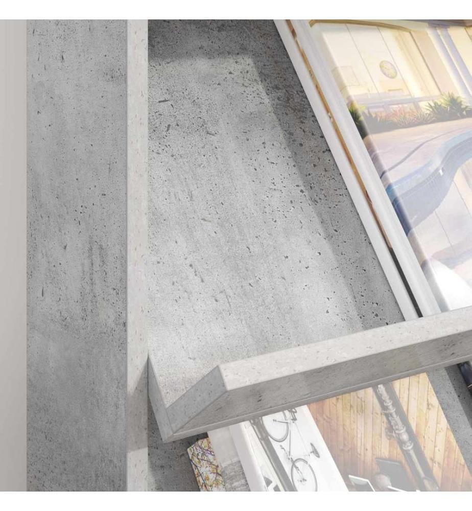 Magazinregal mit Regal Beton Grau 70 x 41 x 96 cm Holzwerkstoff
