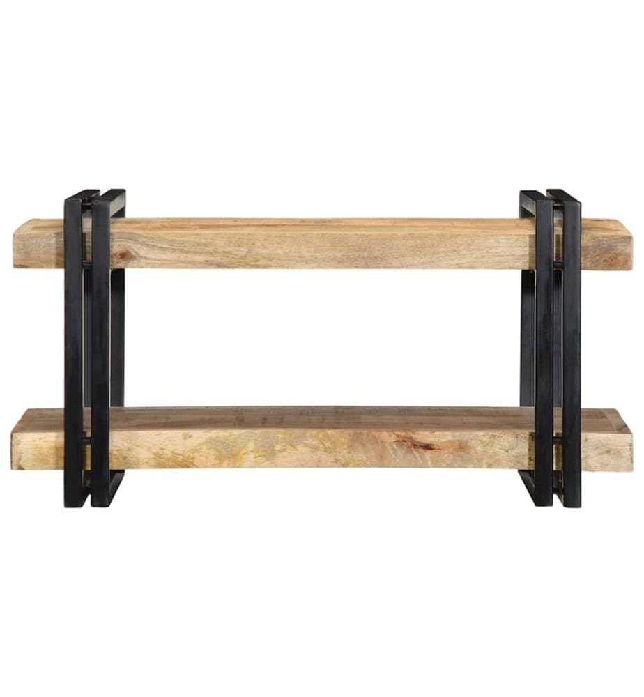 Wandregal 70x33x35 cm Raues Massivholz Mango