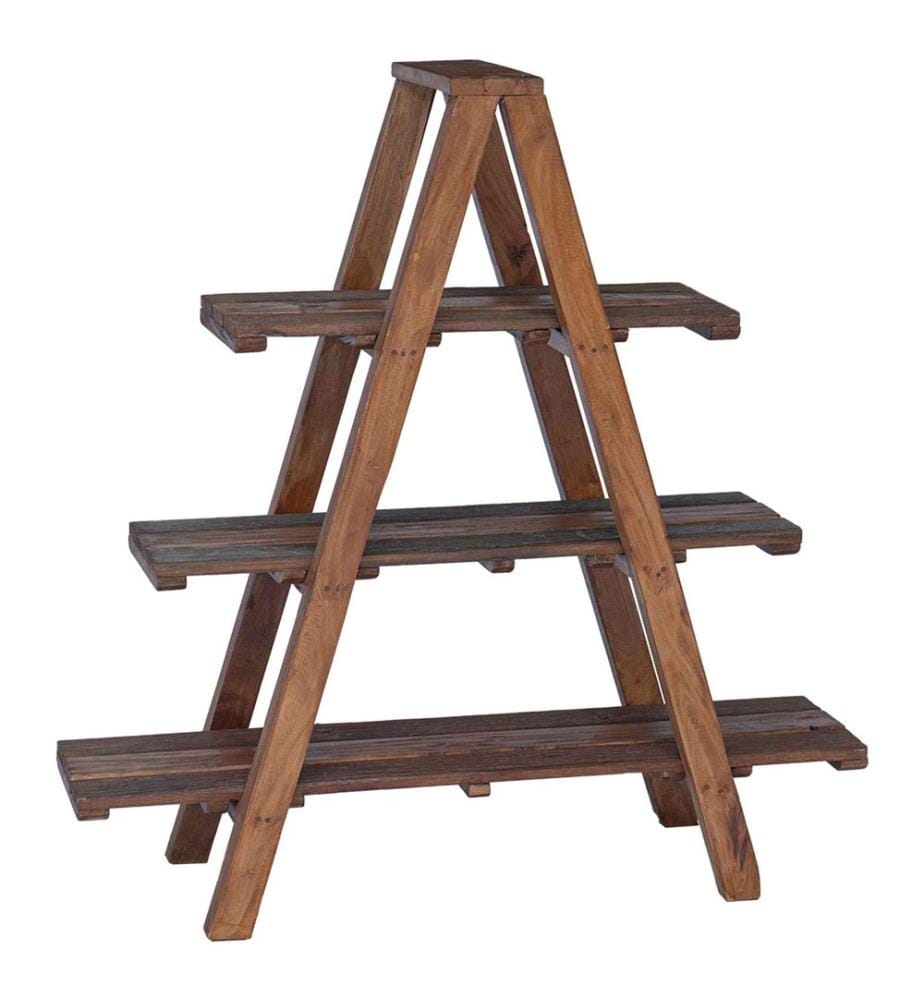 Klappregal Braun 79,5 x 35 x 112 cm Massives upgecyceltes Holz