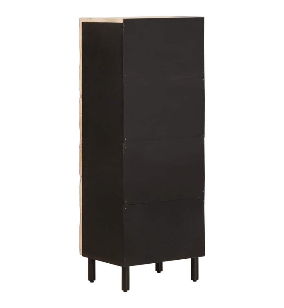 Haut Armoire avec porte Finition Lavage Blanc 40 x 33 x 110 cm