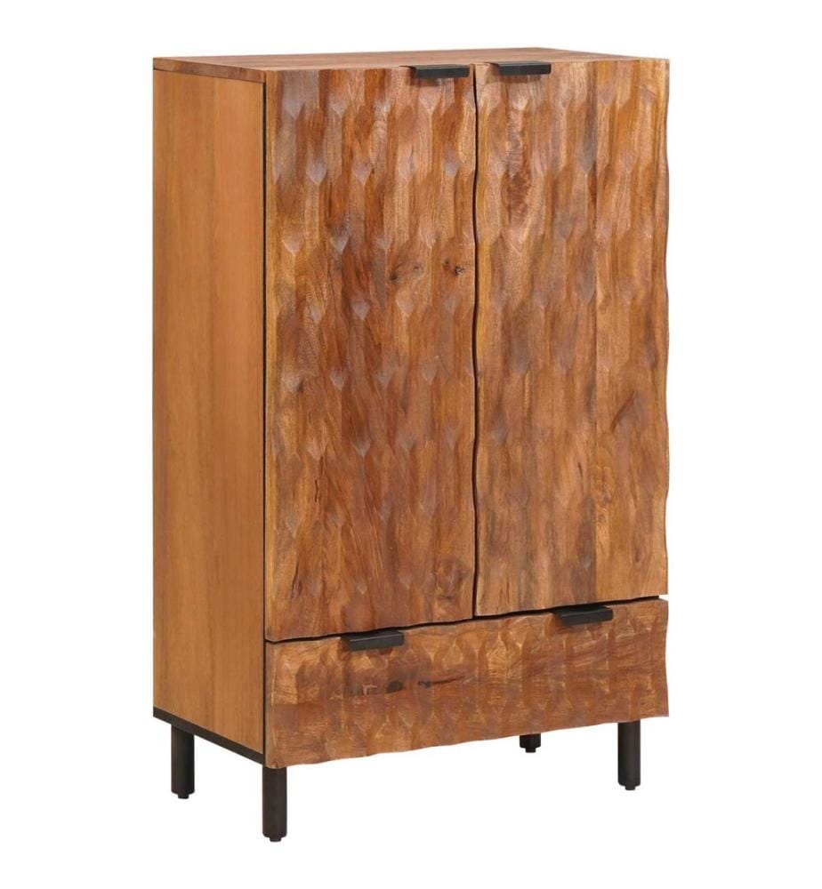 Haut Armoire avec tiroir Finition Acacia Brun 60 x 33 x 100 cm