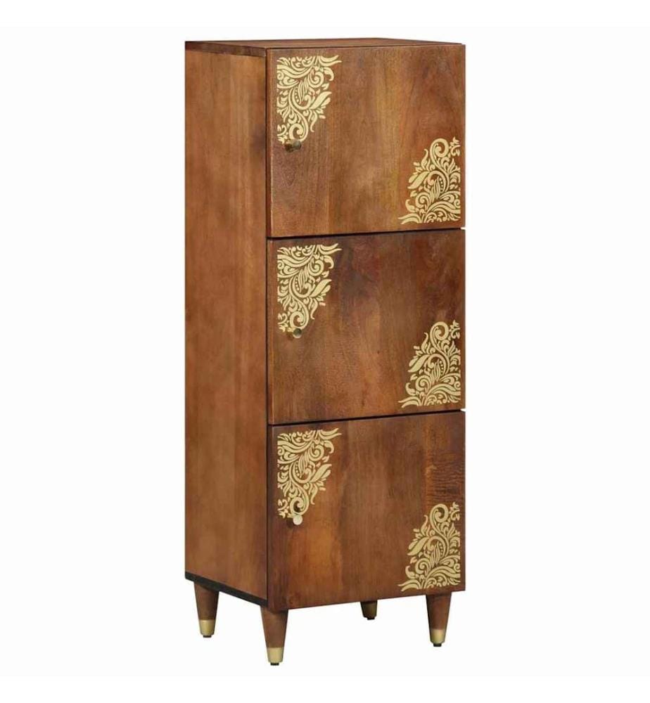 Haut Armoire Marron 40 x 33 x 110 cm Bois de mangue massif
