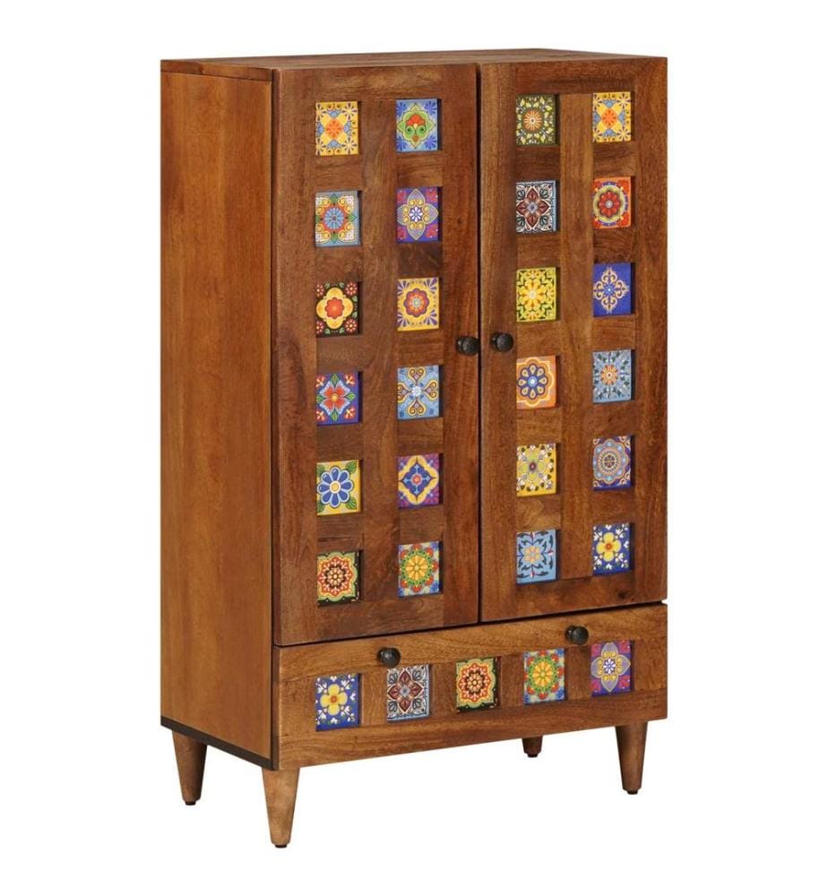 Haut Armoire Noyer 60 x 33,5 x 100 cm Bois de mangue massif