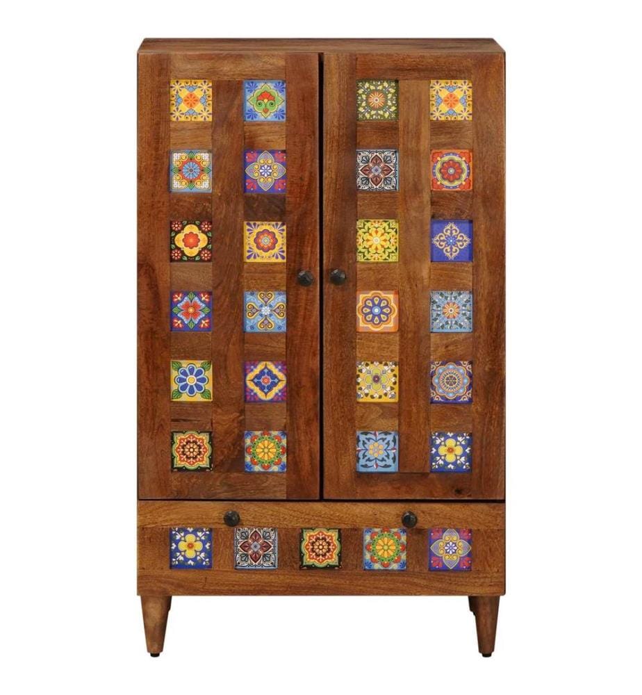 Haut Armoire Noyer 60 x 33,5 x 100 cm Bois de mangue massif