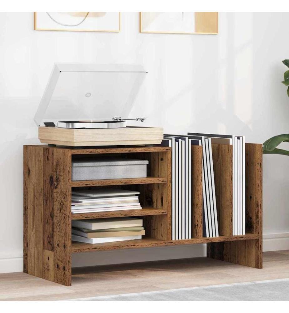 Schallplattenschrank Altholz 78,5 x 35 x 45 cm Holzwerkstoff