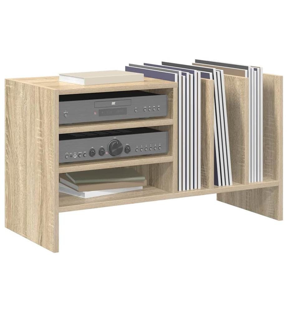 Schallplattenschrank mit Regal Sonoma-Eiche 78,5 x 35 x 45 cm