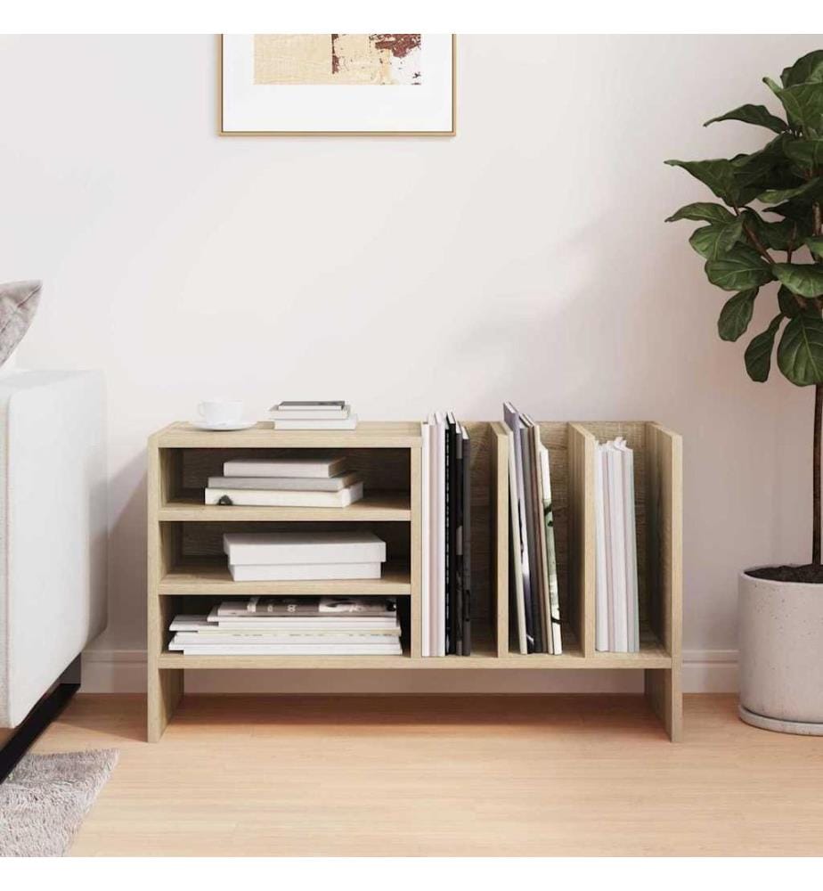 Schallplattenschrank mit Regal Sonoma-Eiche 78,5 x 35 x 45 cm