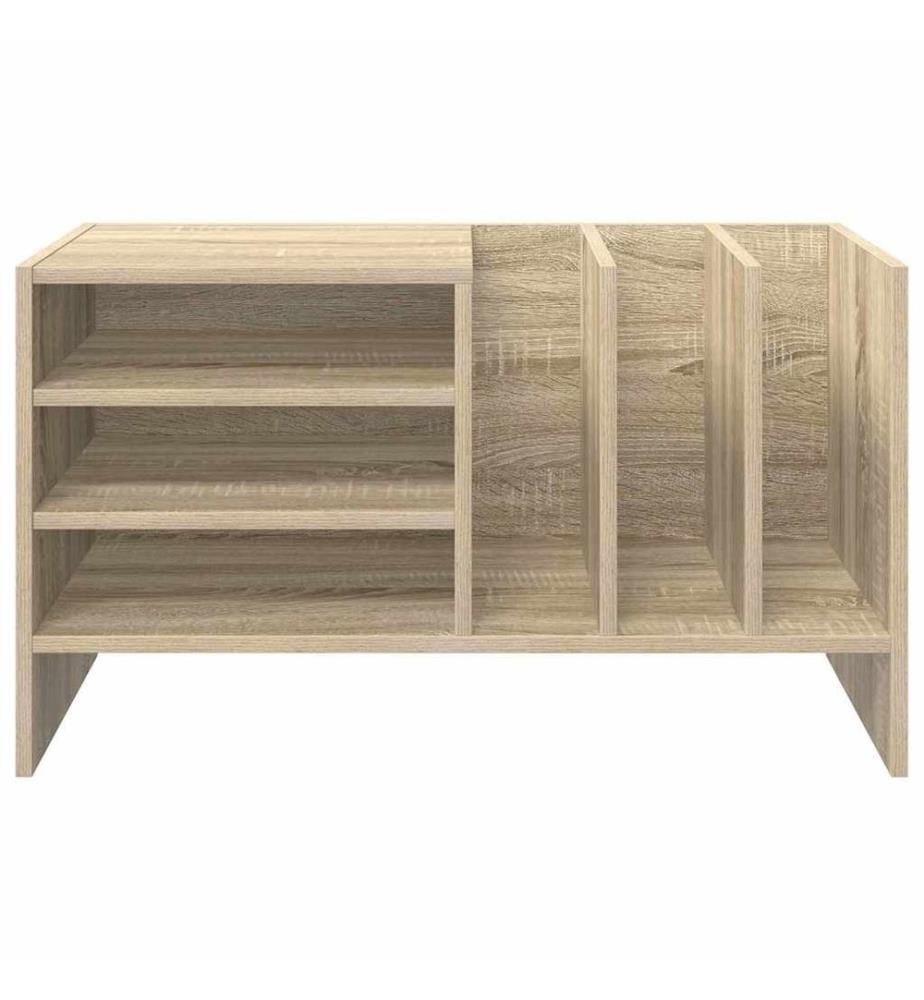 Schallplattenschrank mit Regal Sonoma-Eiche 78,5 x 35 x 45 cm