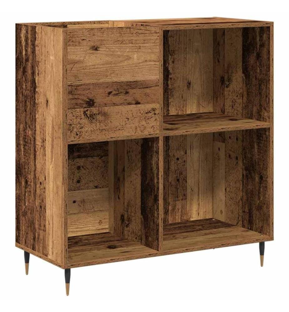 Meuble à vinyles Bois ancien 85 x 38 x 89 cm Bois d'ingénierie