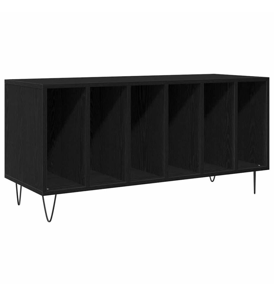 Meuble à vinyles Chêne noir 100 x 38 x 48 cm Bois d'ingénierie