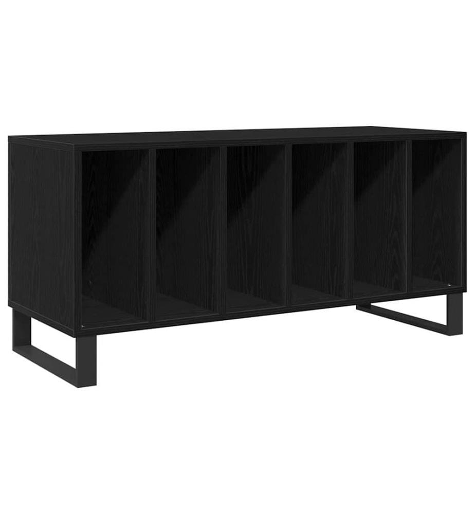 Meuble à vinyles Chêne noir 100 x 38 x 48 cm Bois d'ingénierie