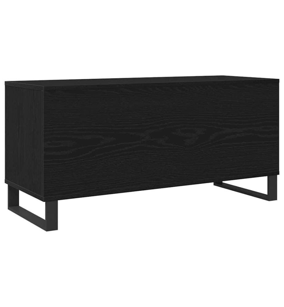 Meuble à vinyles Chêne noir 100 x 38 x 48 cm Bois d'ingénierie