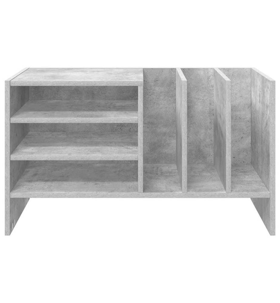 Meuble à vinyles Gris béton 78,5 x 35 x 45 cm Bois d'ingénierie