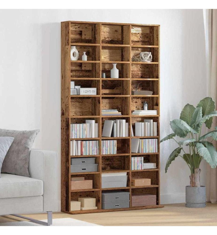 Meuble CD Bois ancien 101 x 23 x 177,5 cm Bois d'ingénierie