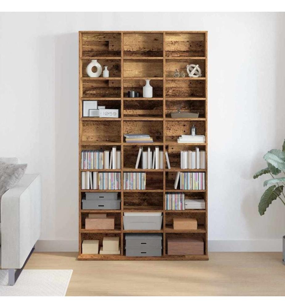 Meuble CD Bois ancien 101 x 23 x 177,5 cm Bois d'ingénierie