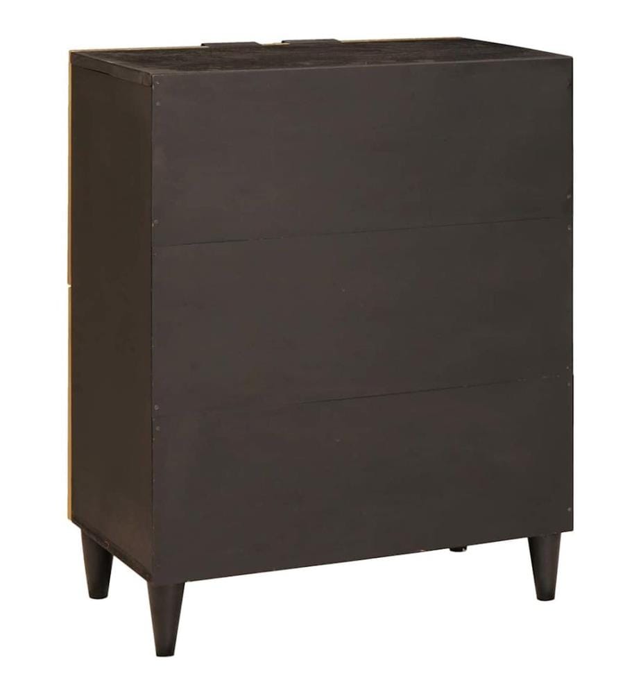 Meuble d'appoint avec stockage Noir et or 60 x 33,5 x 75 cm