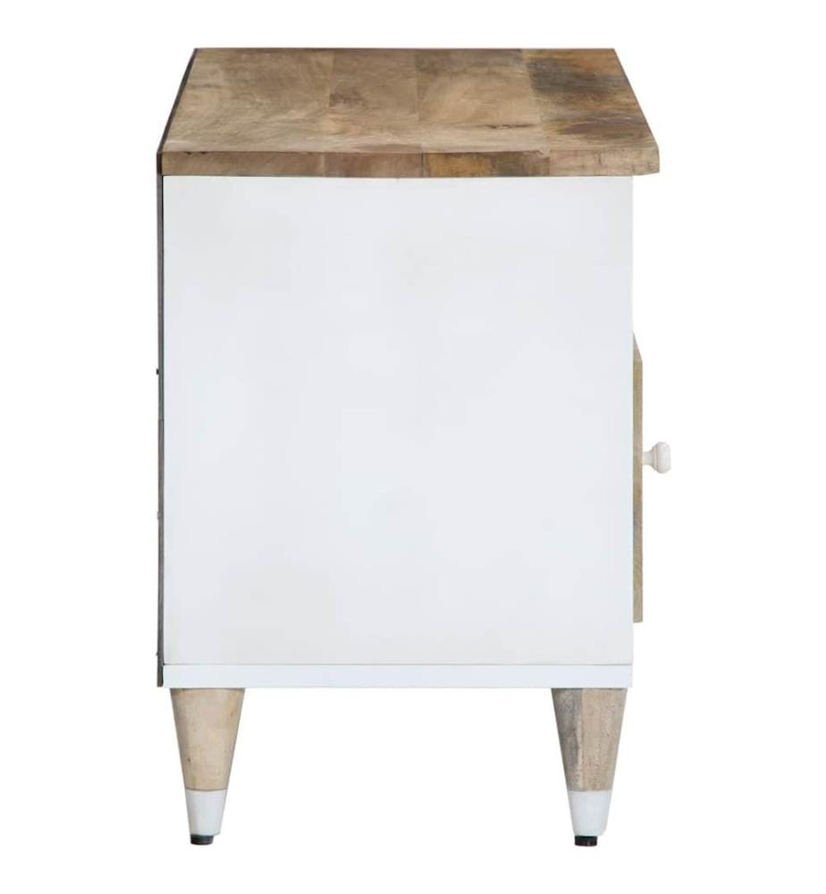 Meuble TV 100x33,5x46 cm bois massif de manguier